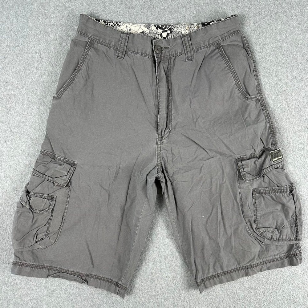 Unionbay Womens Gray Cargo Shorts Size 16 Utility Multi Pocket Skater